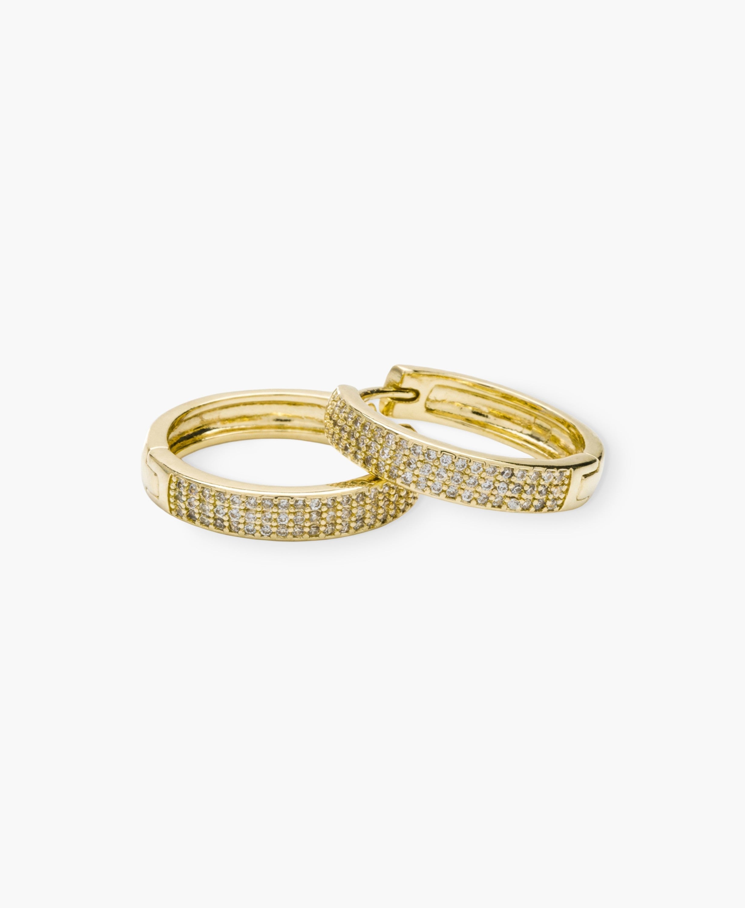 Pavé CZ Hoop Earrings