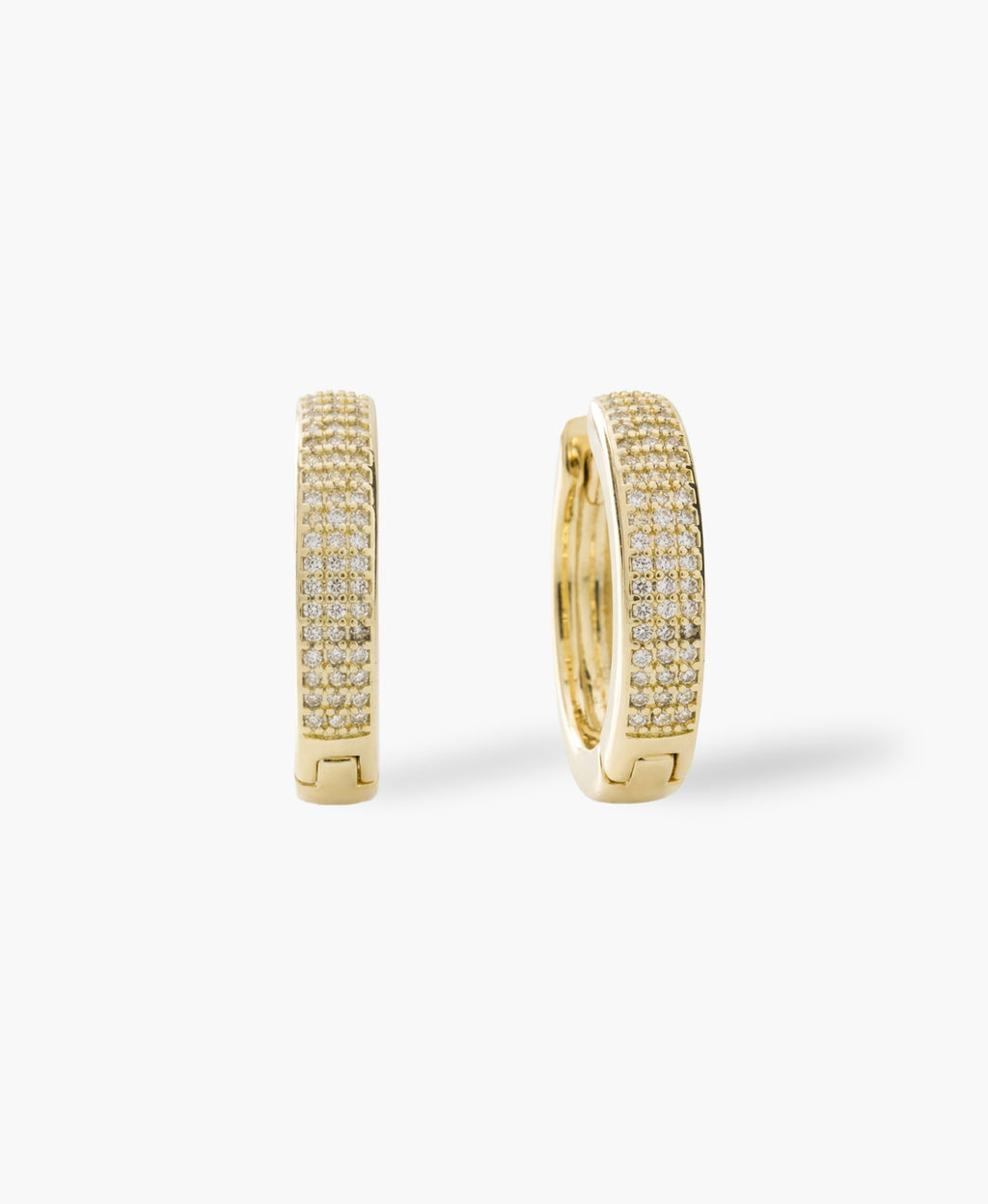 Pavé CZ Hoop Earrings