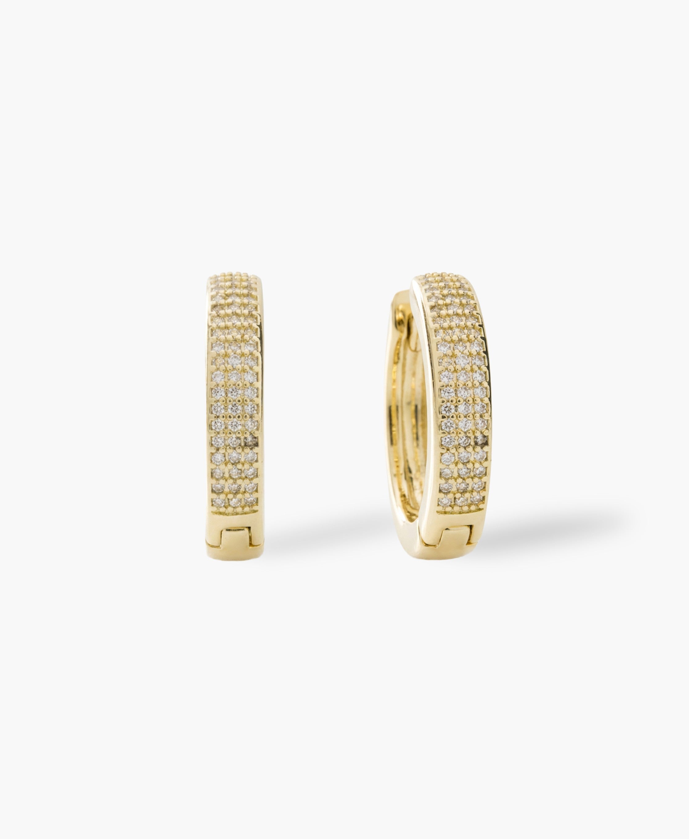 Pavé CZ Hoop Earrings