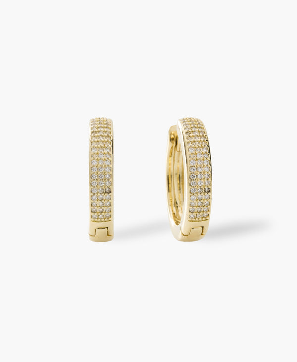 Pavé CZ Hoop Earrings