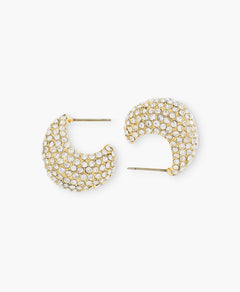 Pavé CZ Teardrop Hoop Earrings