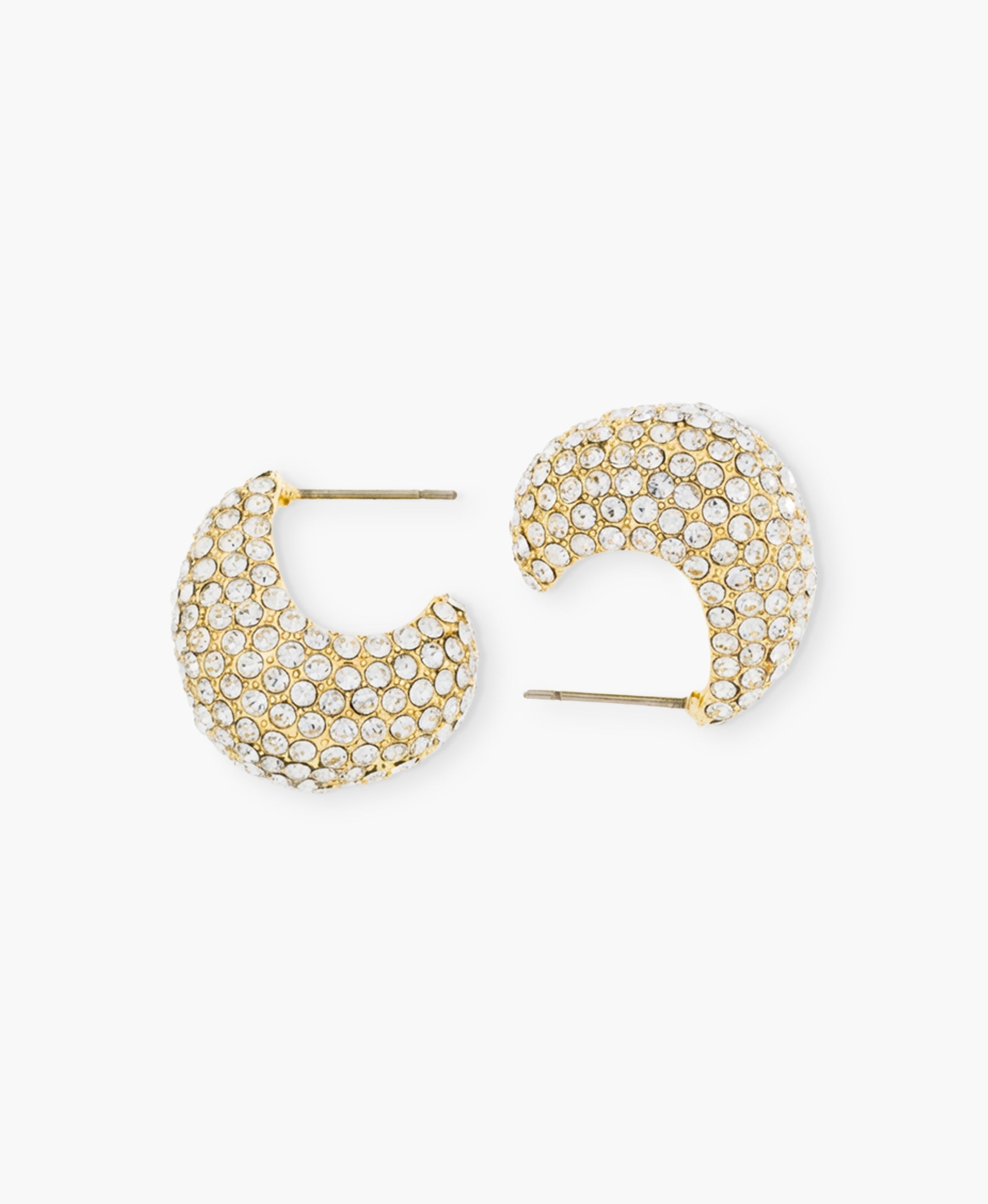 Pavé CZ Teardrop Hoop Earrings