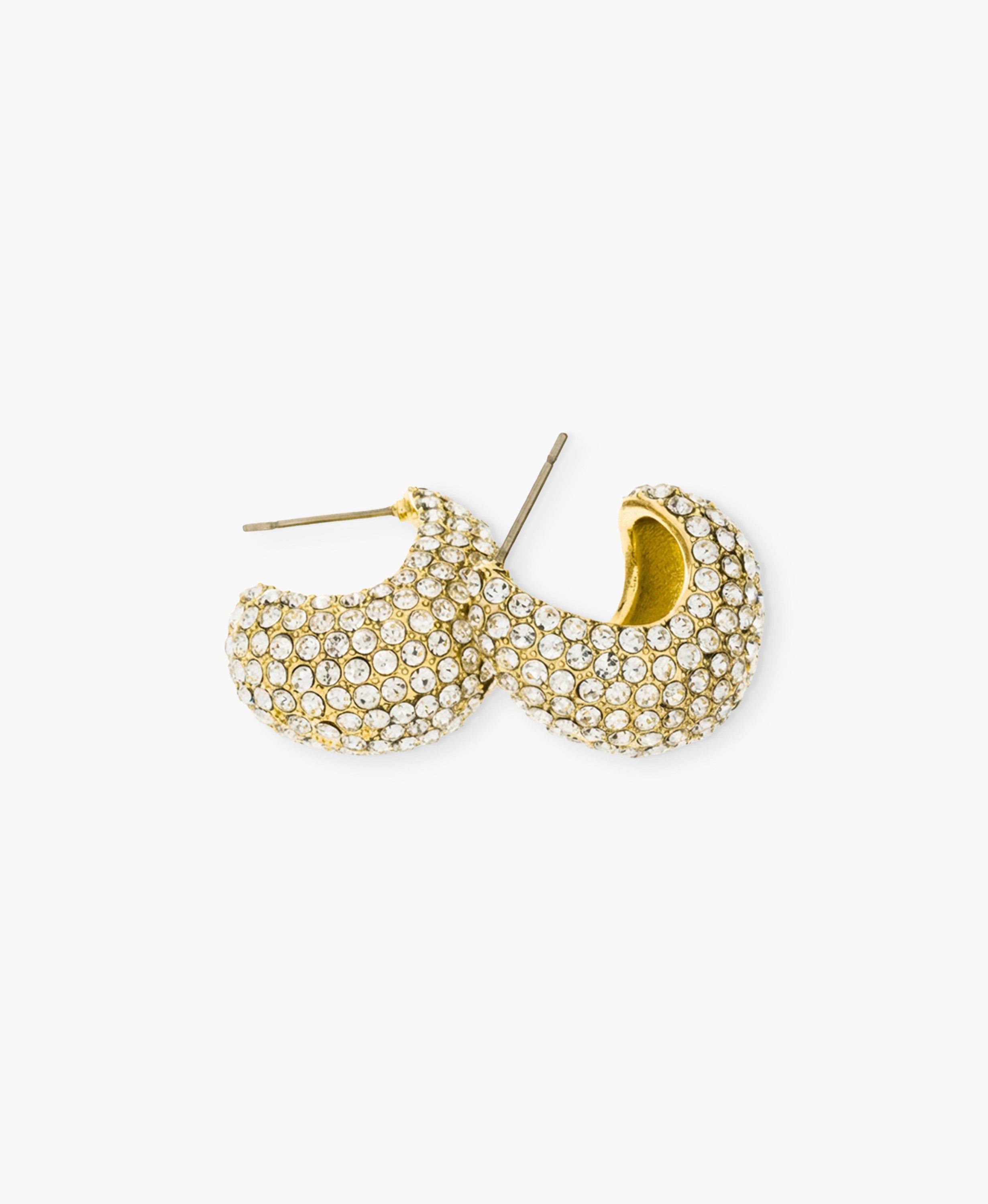 Pavé CZ Teardrop Hoop Earrings