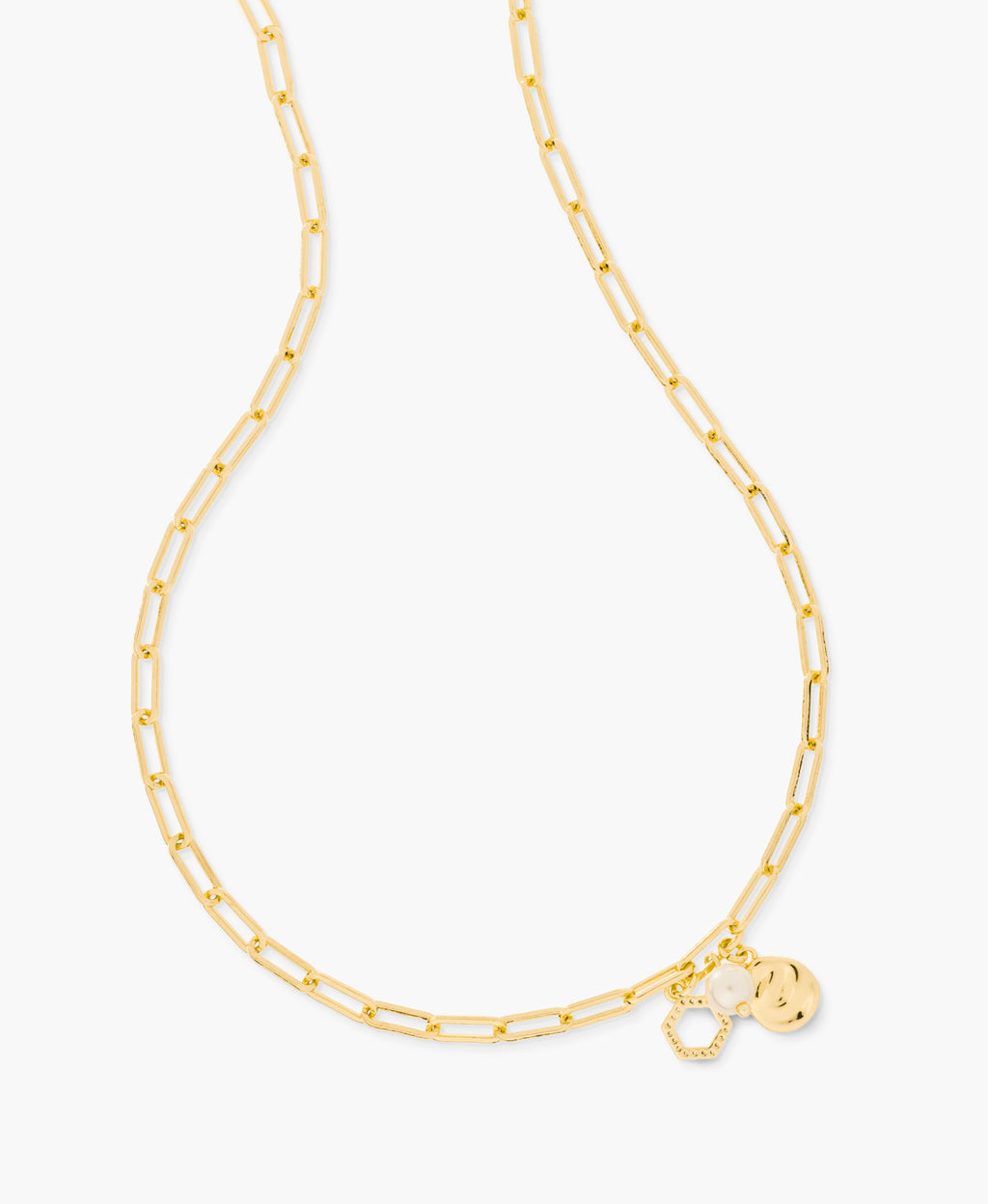 Paperclip Chain Necklace with Mixed Charms