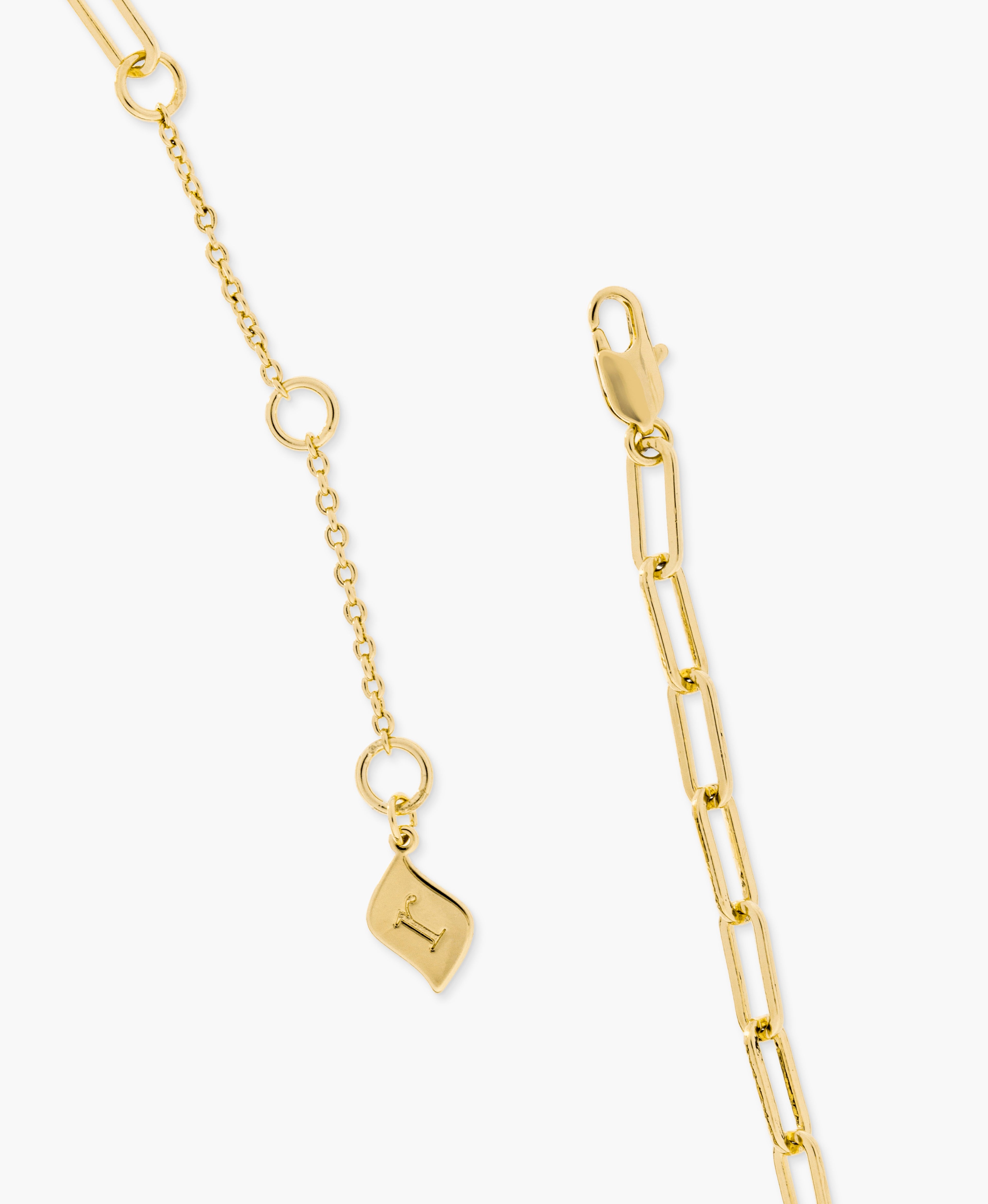 Paperclip Chain Necklace with Mixed Charms