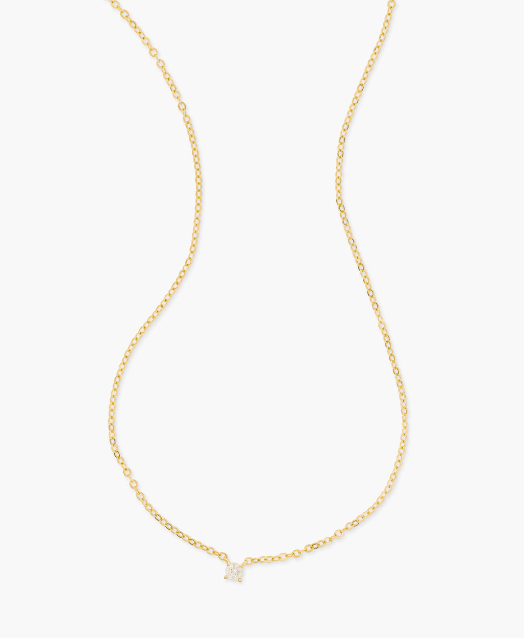 CZ Solitaire Chain Necklace