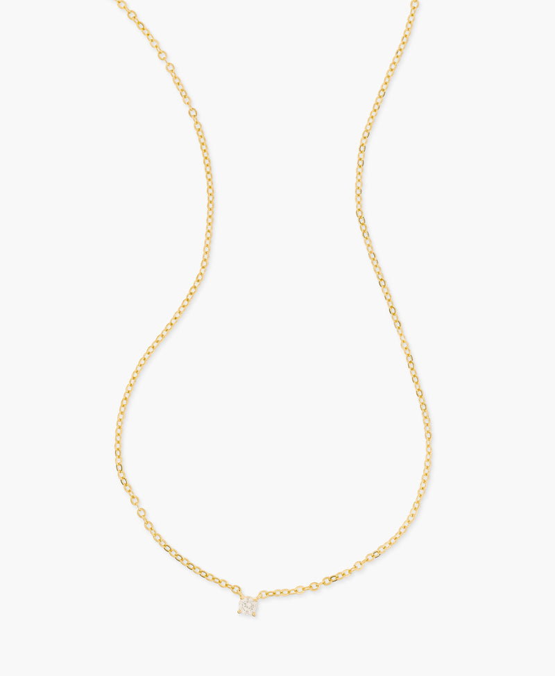 CZ Solitaire Chain Necklace