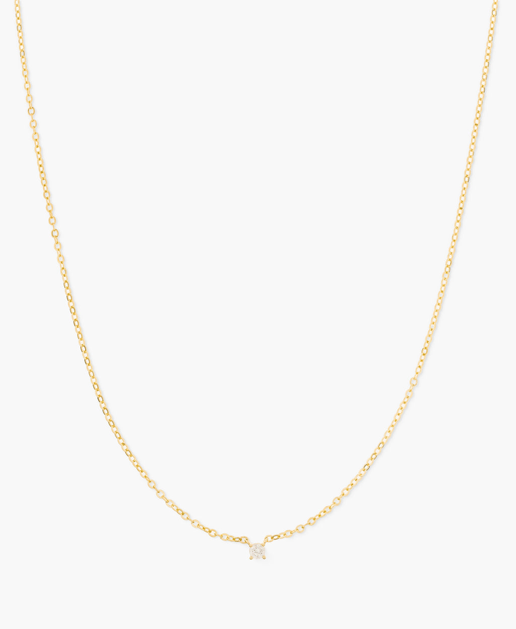 CZ Solitaire Chain Necklace