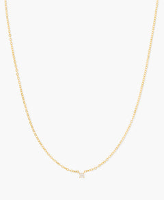 CZ Solitaire Chain Necklace