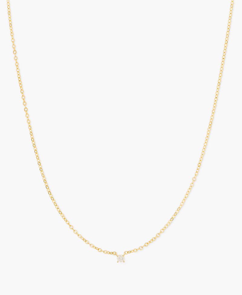 CZ Solitaire Chain Necklace