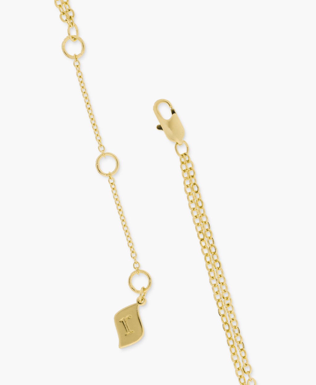Sculpted Circle Double Chain Necklace