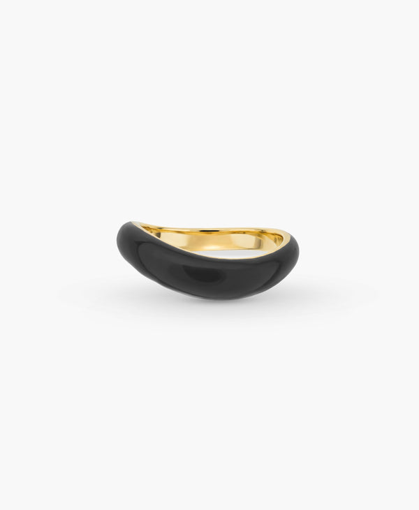 Sculpted Enamel Band Ring